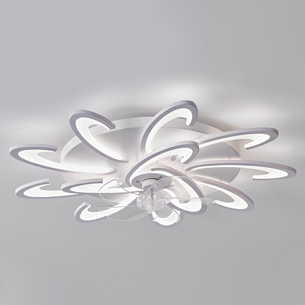 Windmill Shape LED Minimalist Modern Invisible Bladeless Ceiling Fans