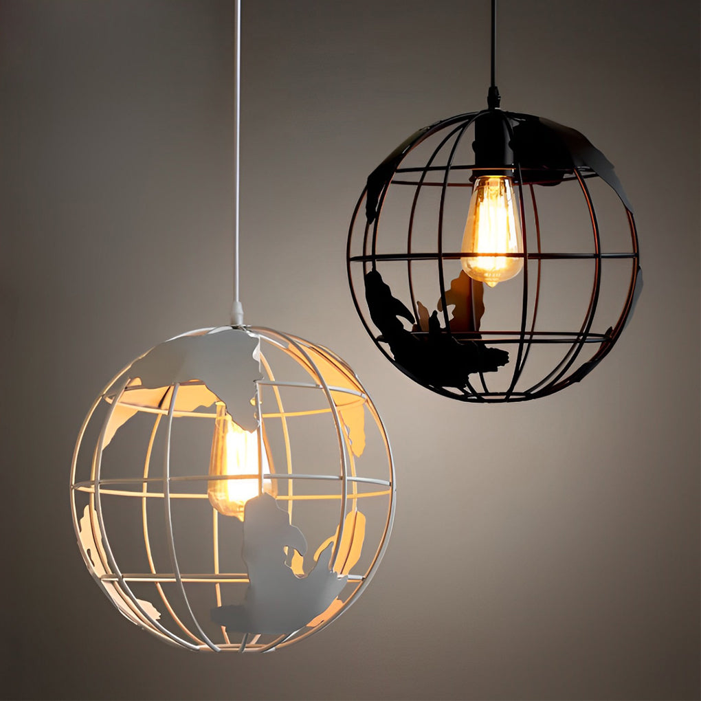 Creative Iron Globe Decorative Retro Industrial Style Chandelier Light