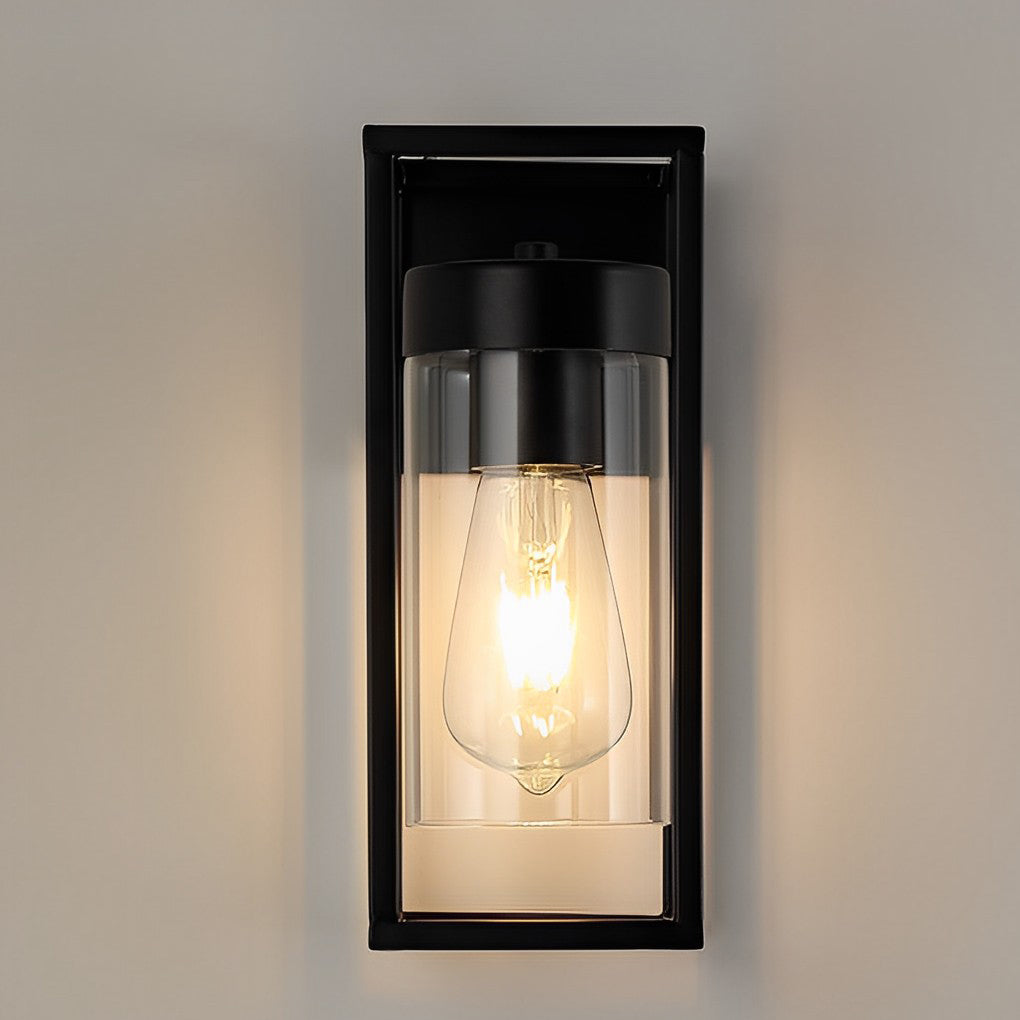 Creative Rectangular Glass Black Industrial Wall Lamp Wall Sconce Lighting
