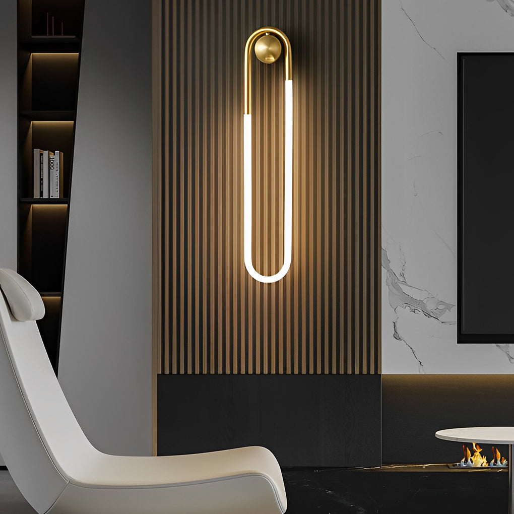 Round Rectangular Three Step Dimming LED Copper Minimalist Wall Lamp - Dazuma