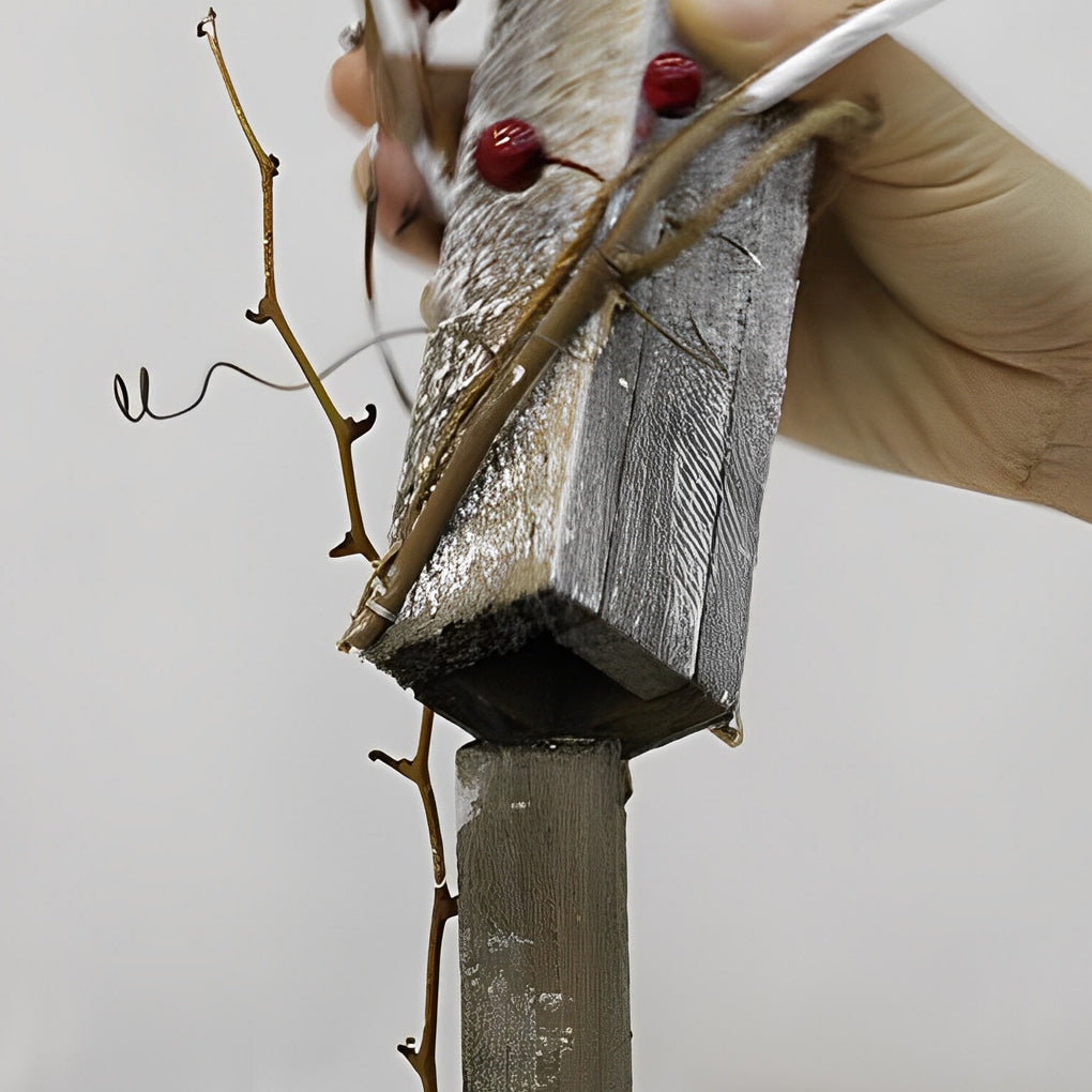 Retro Creative Nordic Christmas Decoration Wood House Street Lamp