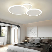 2/3/6 Round Three Step Dimming LED Matte White Nordic Ceiling Lights Fixture - Dazuma