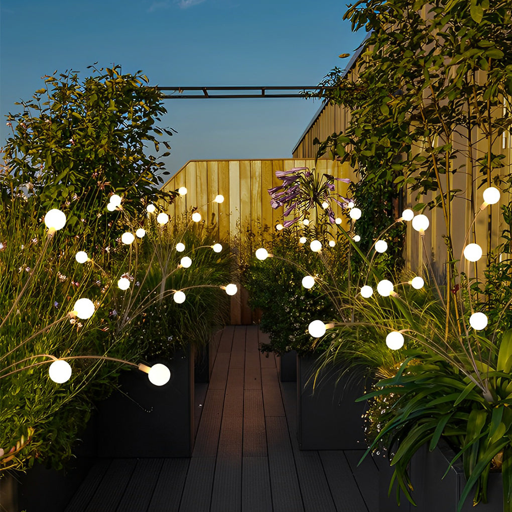2pcs Waterproof 10 LED Lights Solar Powered Fireflies Lights Lawn Lights