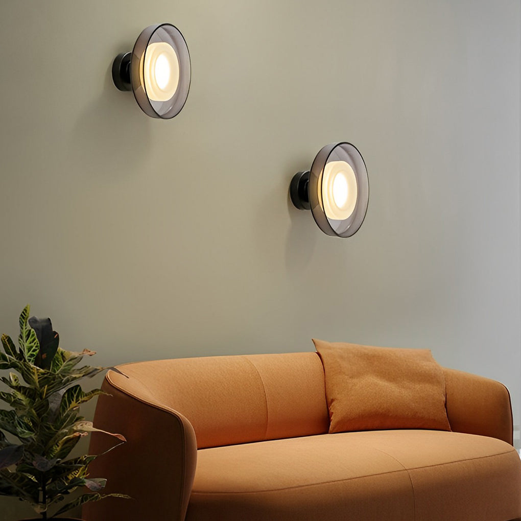 Creative Round Glass LED Post Modern Wall Lamp Wall Sconce Lighting