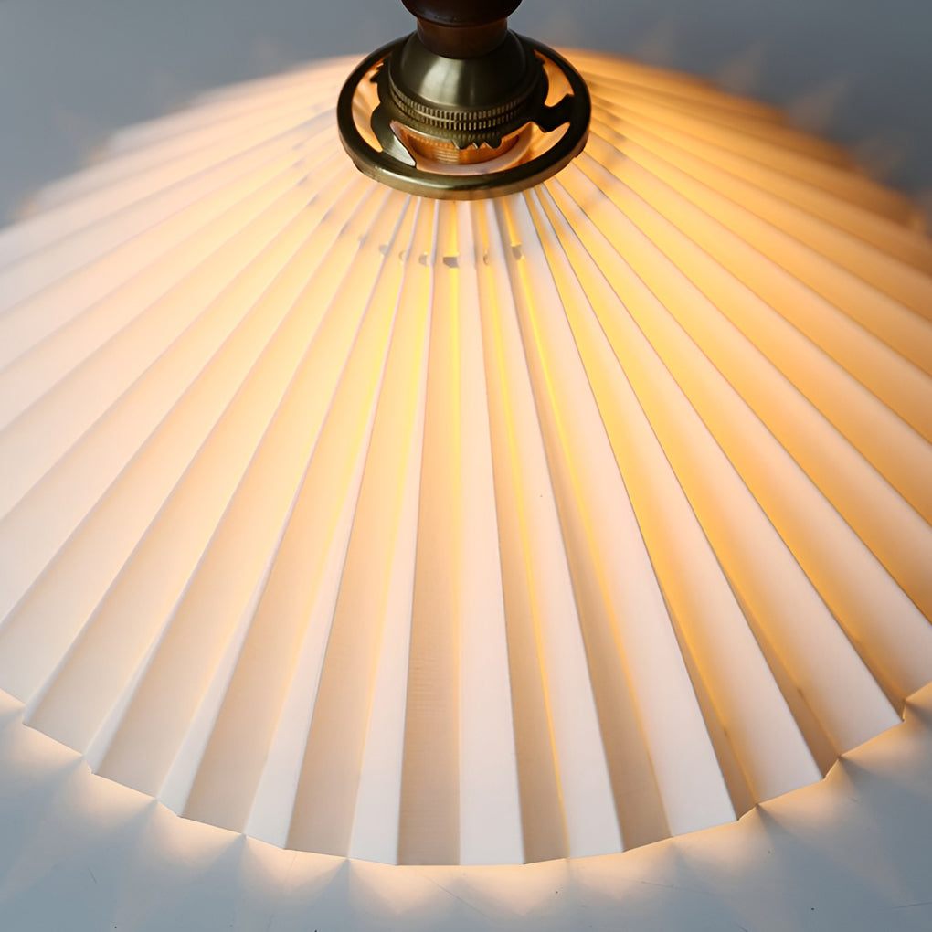 Classic Pleated Shaped LED White Nordic Pendant Lights Wall Lamp