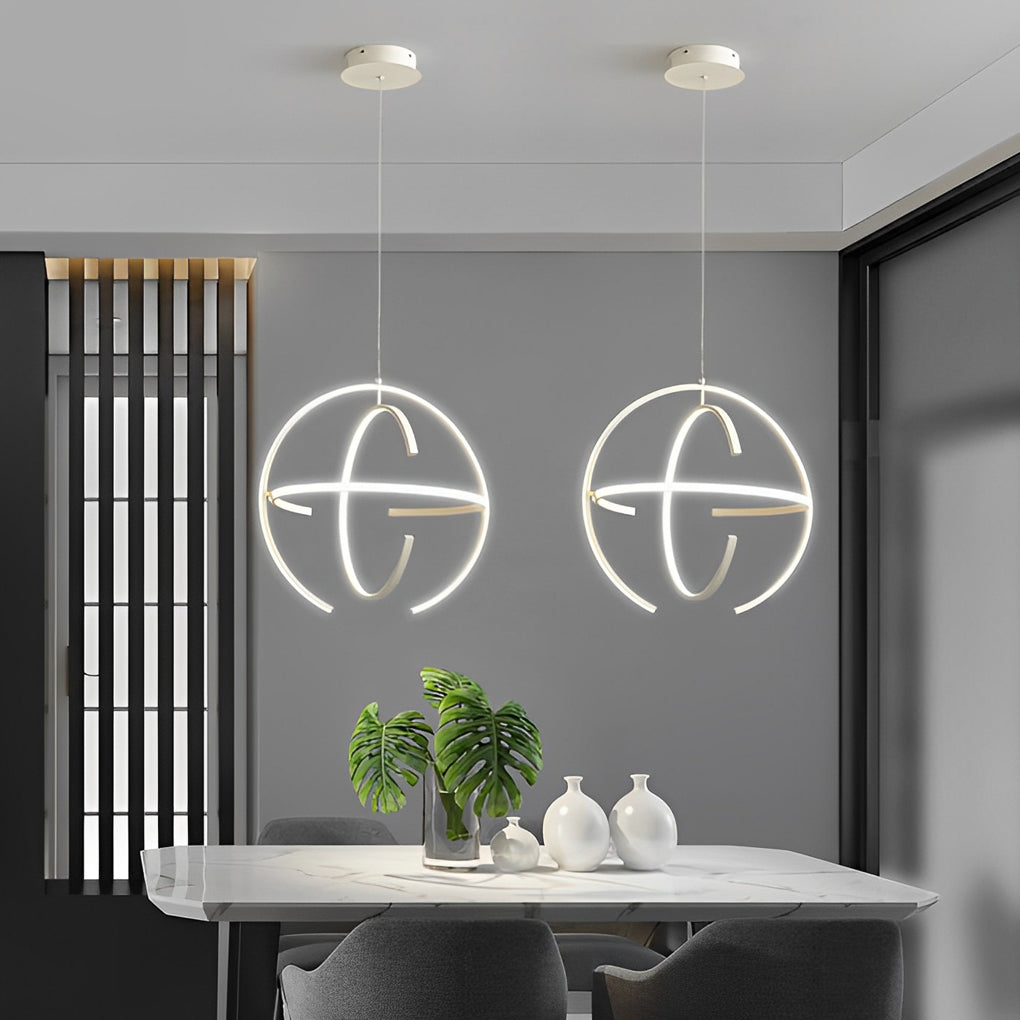Creative Adjustable Ring LED Nordic Chandelier Kitchen Pendant Lighting