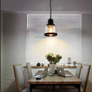 Retro Glass Iron Lantern Shape American Country Style Amber Chandelier - Dazuma