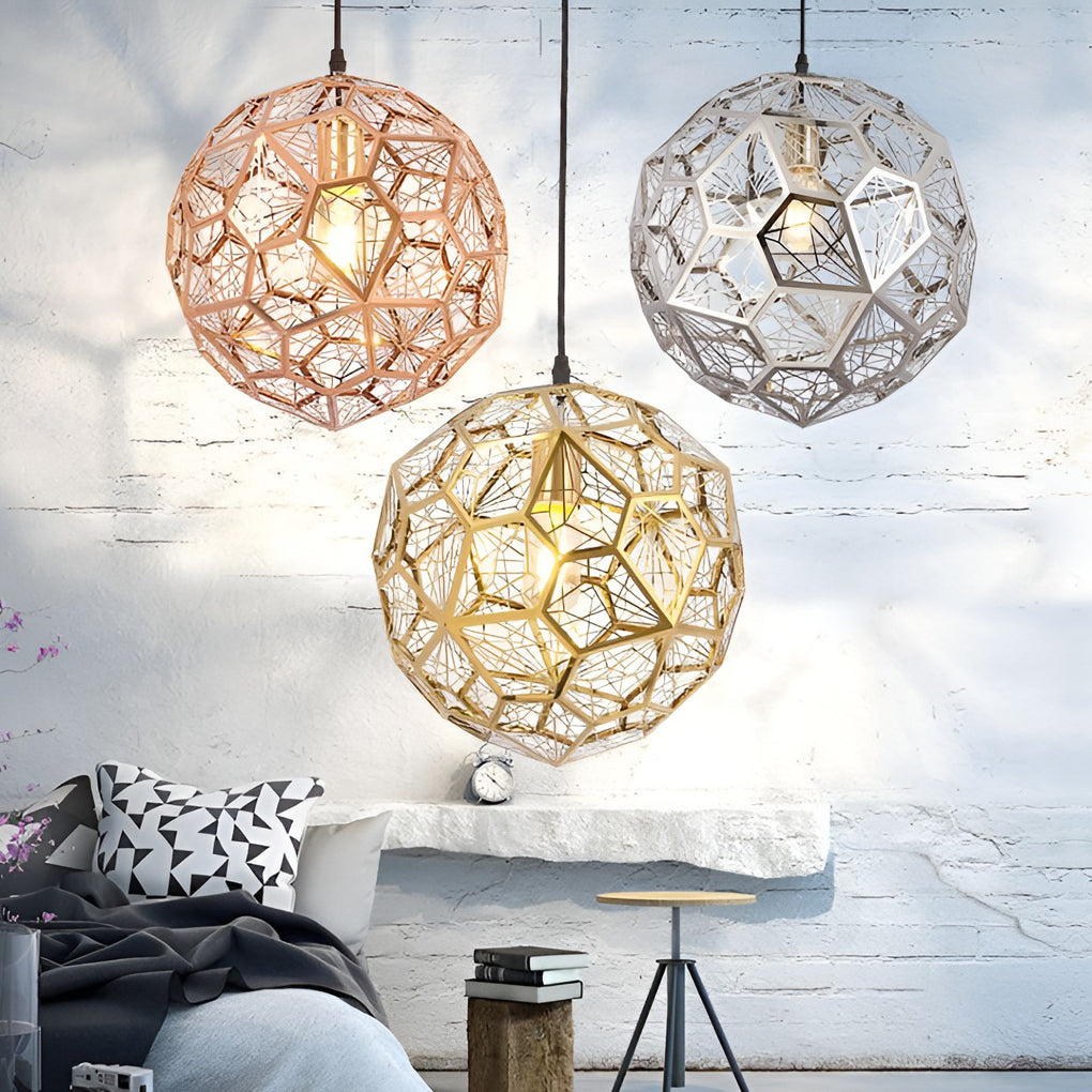 Geometric Spherical Postmodern Dining Room Chandelier Pendant Light - Dazuma
