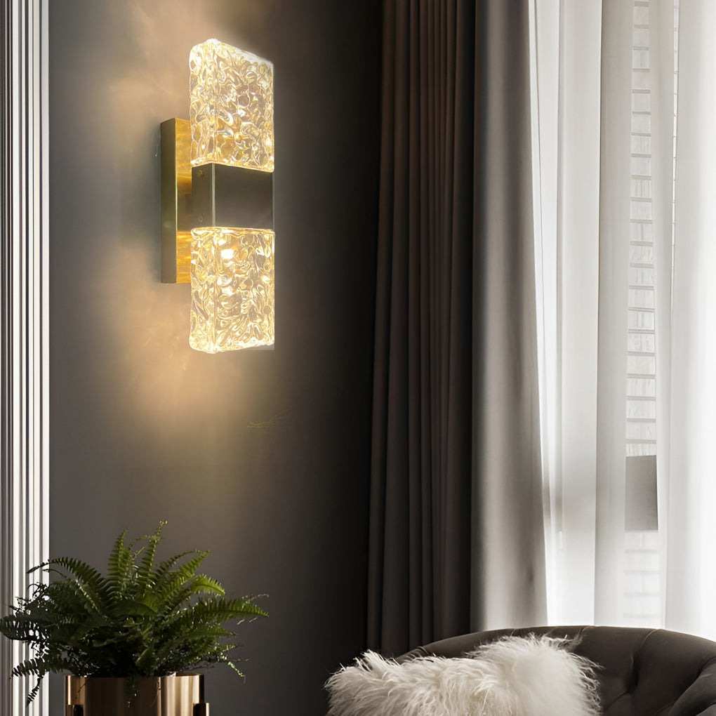 Creative Crystal Up and Down Lights LED Electroplated Modern Wall Sconces