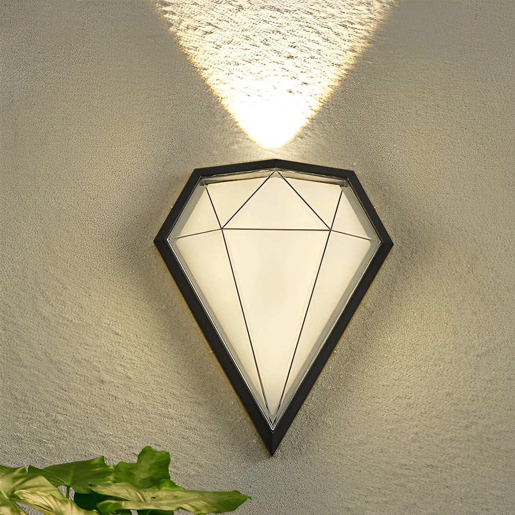 Creative Geometric LED Waterproof Black Modern Wall Lamp Exterior Lights