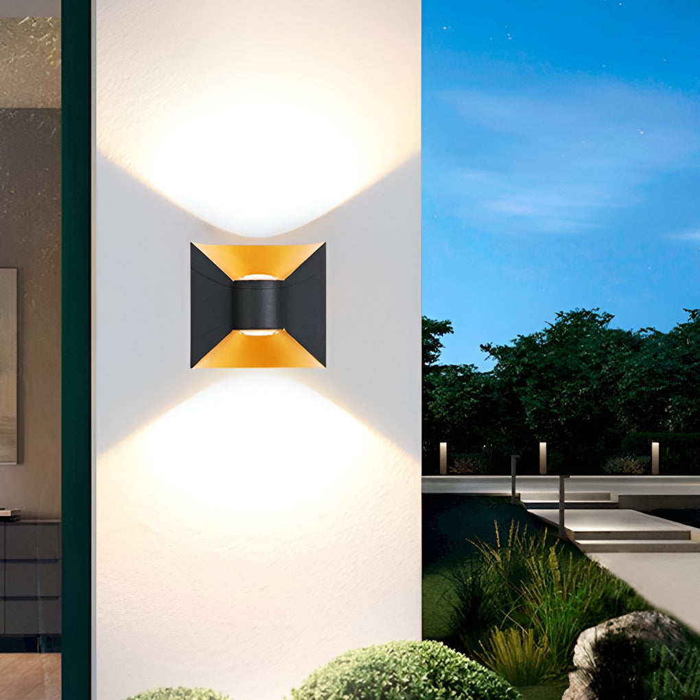 Square Up and Down Lights 6W LED Waterproof Modern Outdoor Sconces - Dazuma