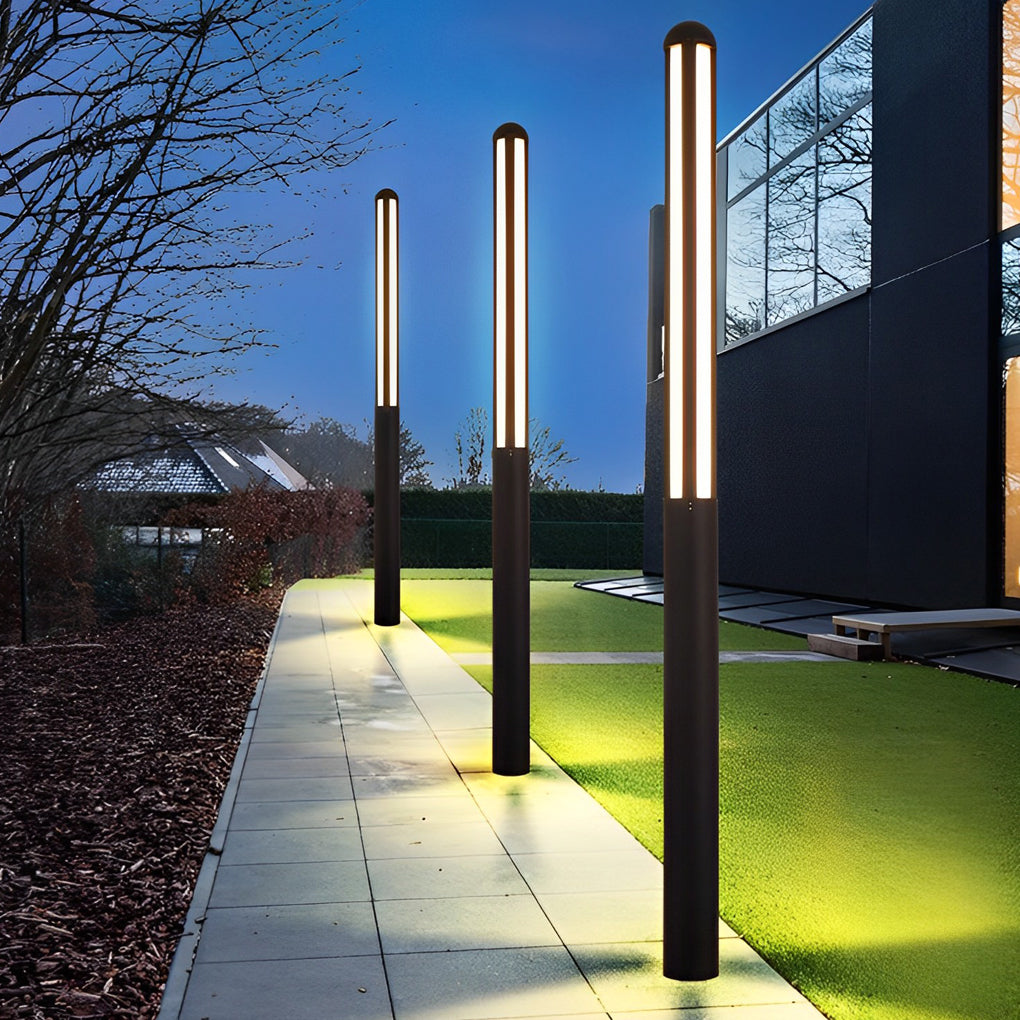 Minimalist Waterproof LED Black Modern Outdoor Pole Lights Public Lighting