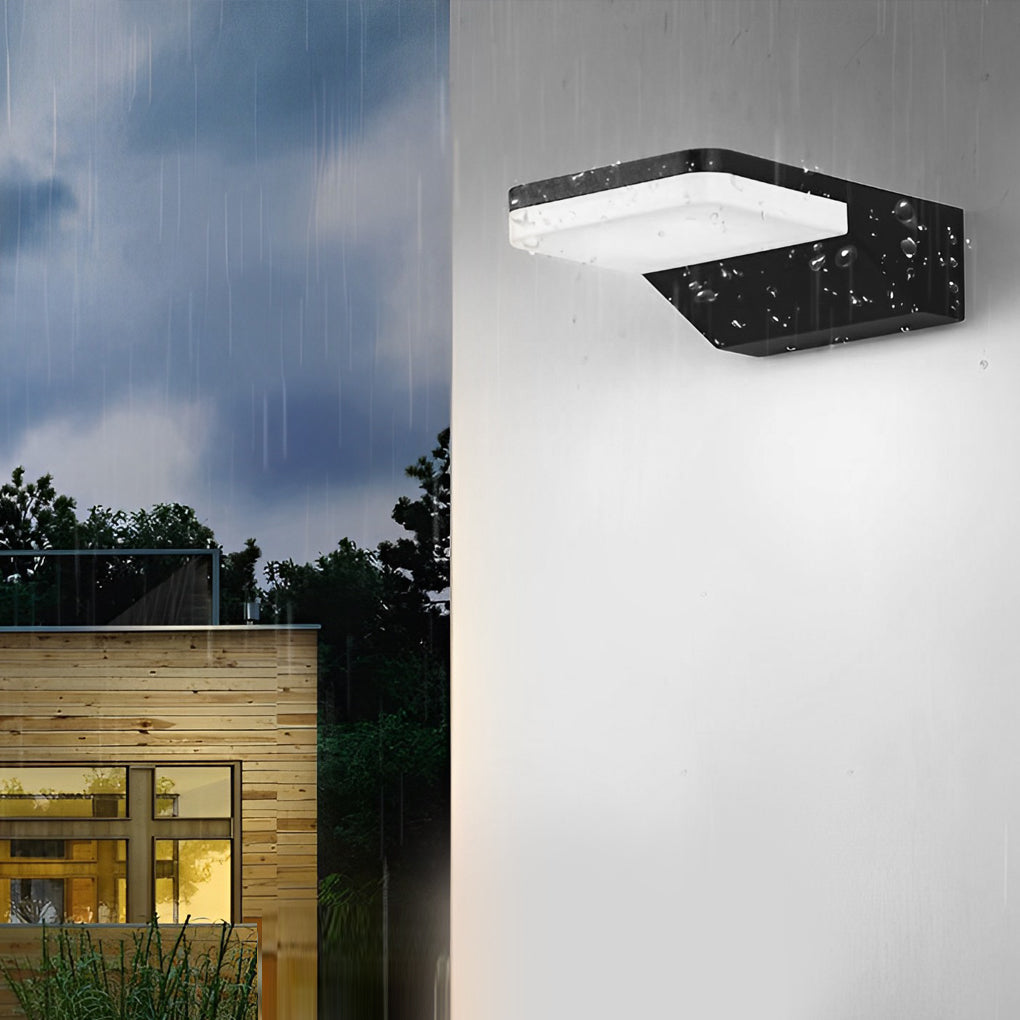 Rectangular Creative LED Waterproof Black Modern Outdoor Wall Sconces Lighting