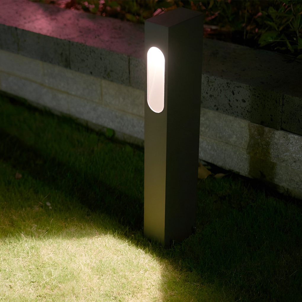 Square Waterproof LED 7W Black Modern Outdoor Lawn Light Pathway Lights