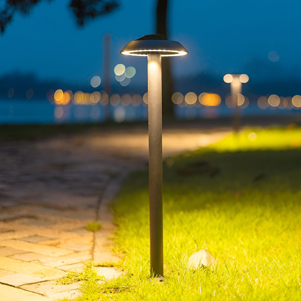 Mushroom Shaped LED Waterproof Black Modern Outdoor Lawn Light Path Lights - Dazuma
