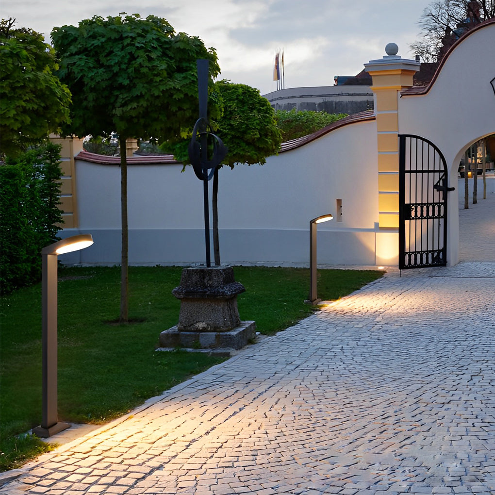 Minimalist Aluminum Waterproof LED Black Modern Lawn Lamp Outdoor Lights - Dazuma