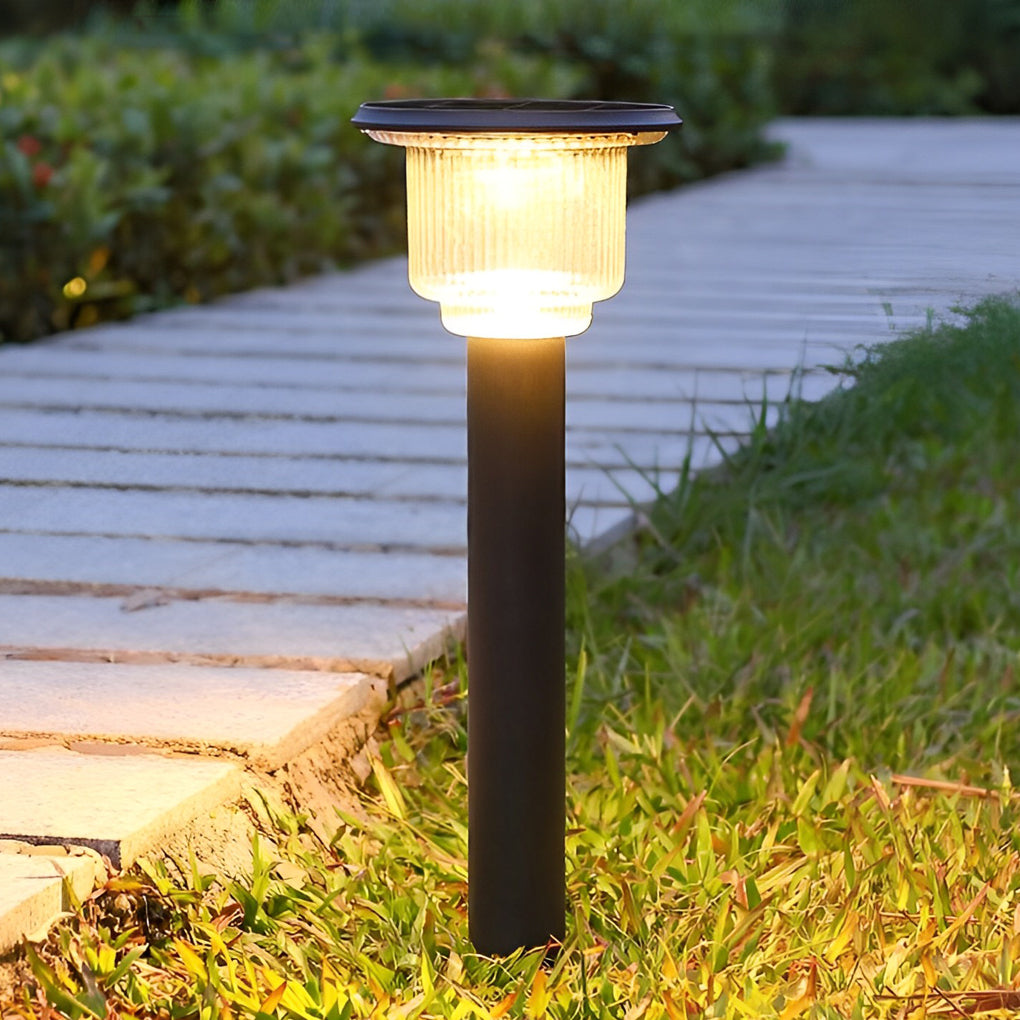 Creative Waterproof LED 3 Step Dimming Modern Solar Lawn Lights Path Light - Dazuma