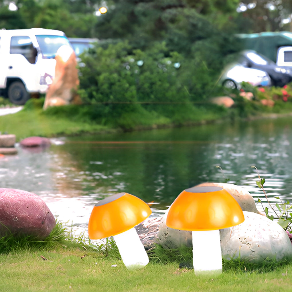 Mushroom Solar LED Lawn Light Smart, Waterproof for Outdoor Gardens and Parks