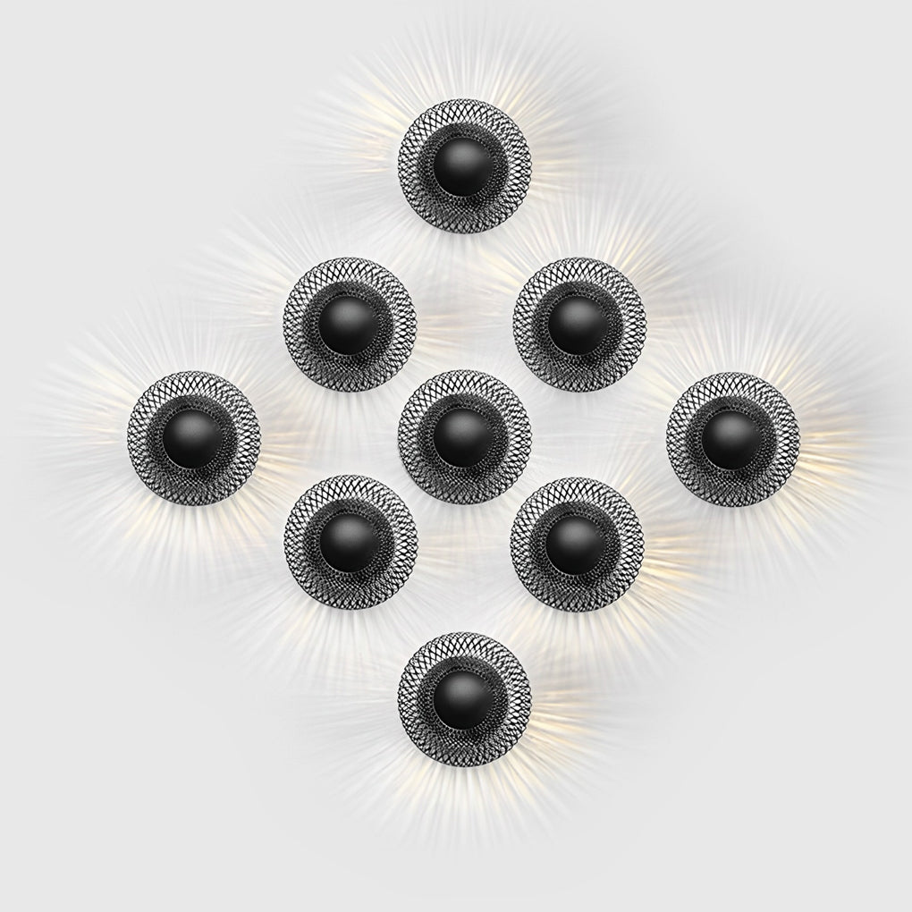 Artistic Creative Circular Nest Grid LED Modern Wall Sconce Lighting