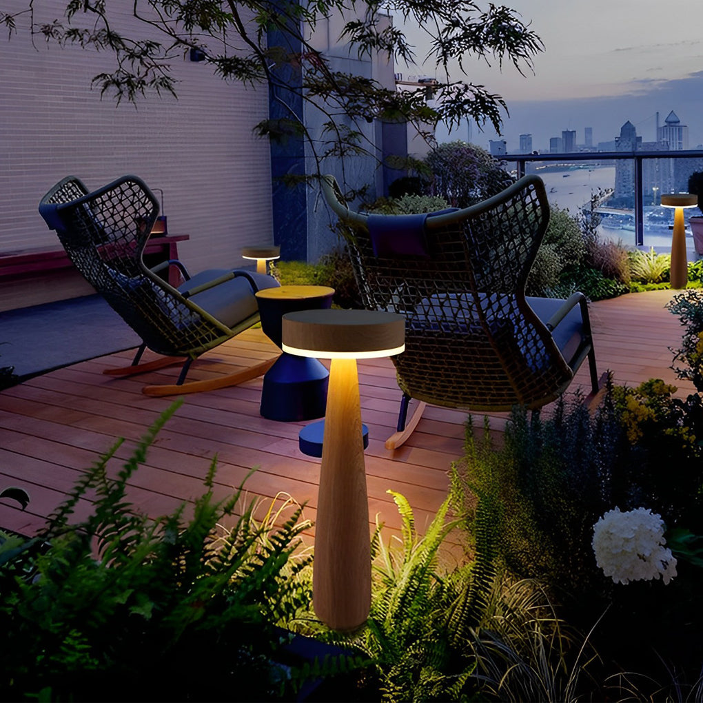 Mushroom Shaped Waterproof LED Modern Solar Lawn Lights Outdoor Lights - Dazuma