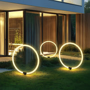 Sleek Ring LED Lawn Lamp Modern Waterproof Landscape Lighting
