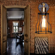 Adjustable Retro Iron E27 Waterproof Industrial Plug in Wall Sconce Lighting - Dazuma