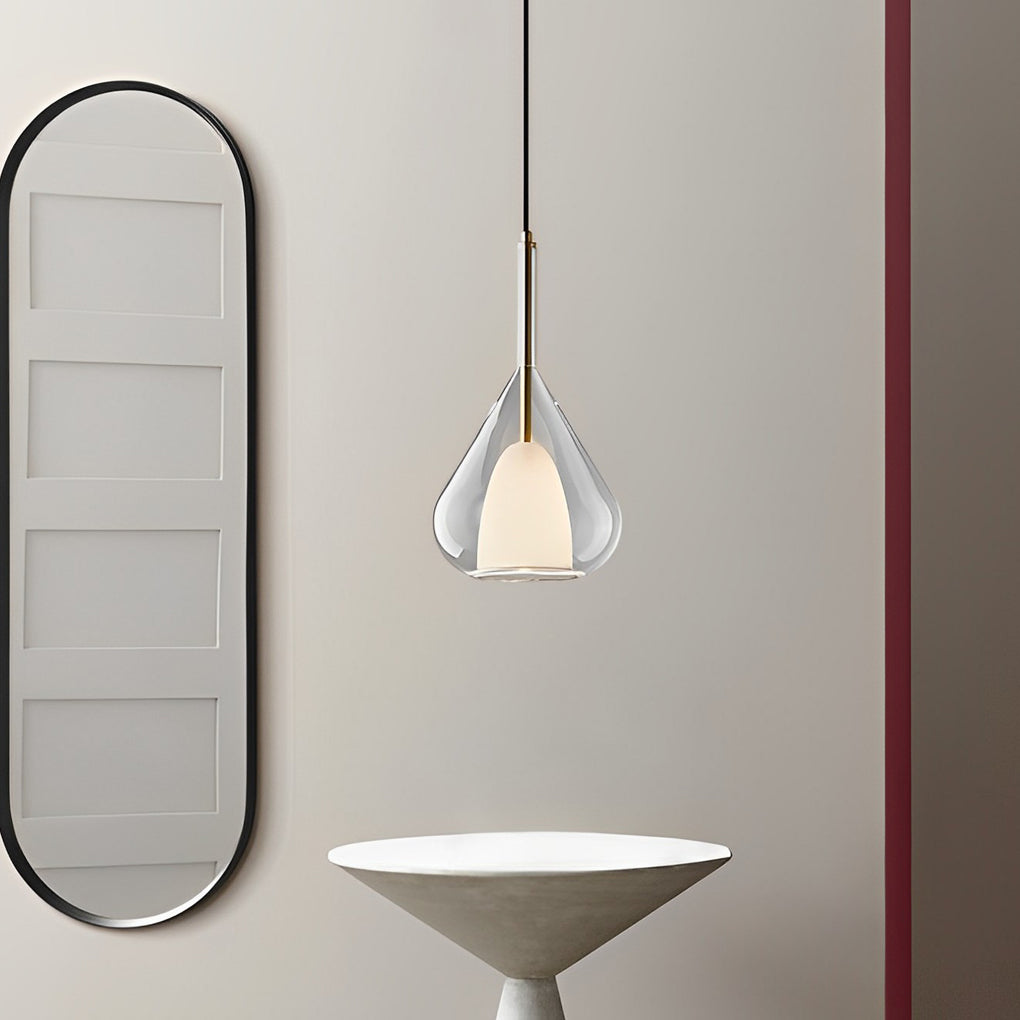 Raindrop Creative Double Layers Glass Nordic Pendant Lights Small Chandelier