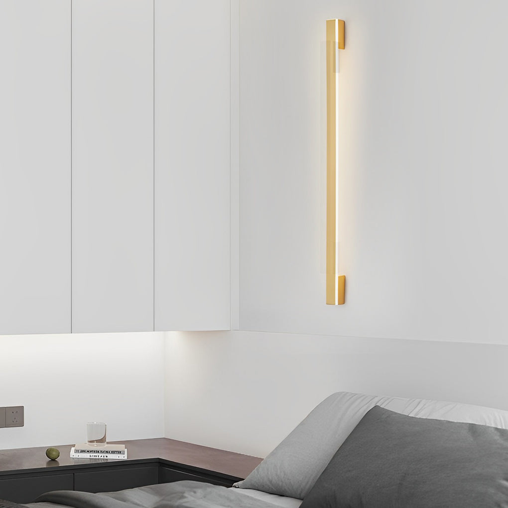 Minimalist LED Linear Lights Three Step Dimming Copper Modern Wall Lamp