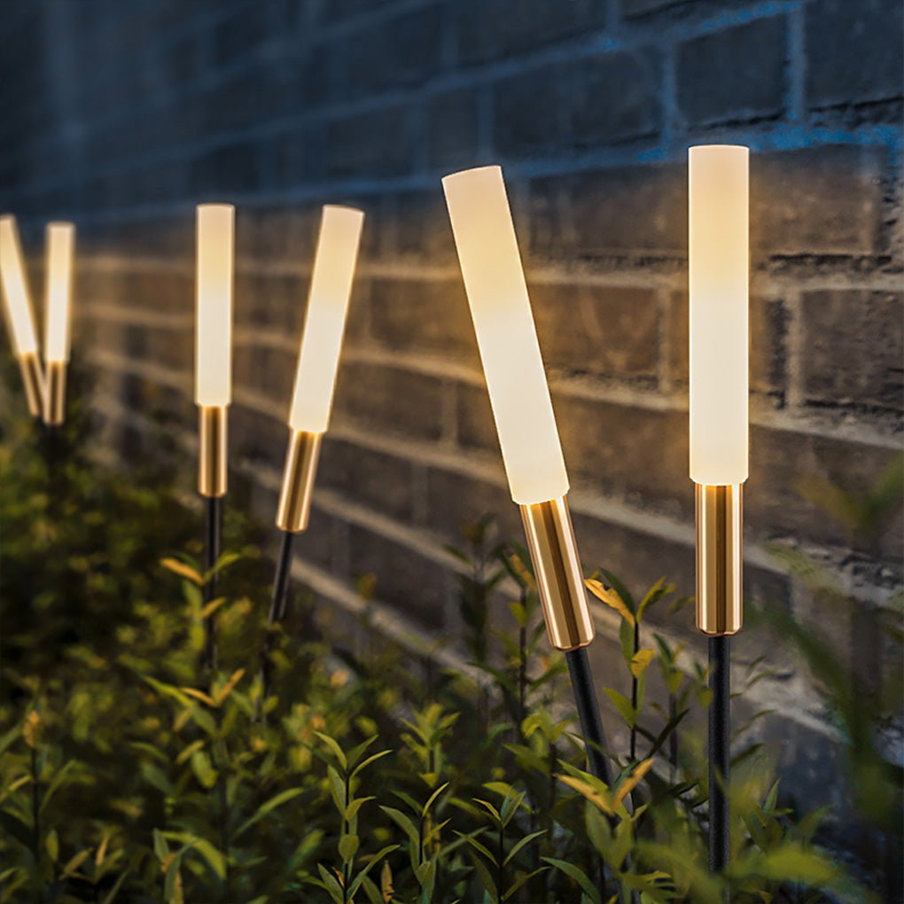 6 Pcs Outdoor Solar Reed Shaped Lights Waterproof LED Landscape Lighting Lawn Lights - Dazuma