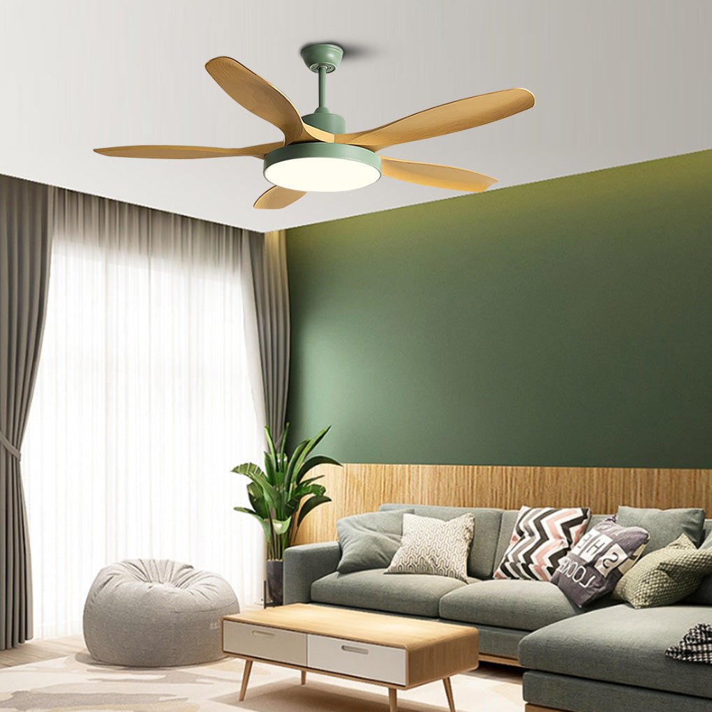 60 Inch Ceiling Fan with Lights and Remote Control Nordic Ceiling Fan Lamp with Silent Inverter