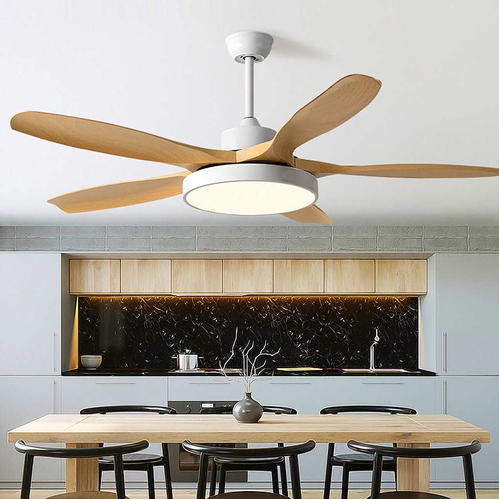 60 Inches Nordic Inverter Fan Chandelier Ceiling Fan Lamp with Remote Control - Dazuma