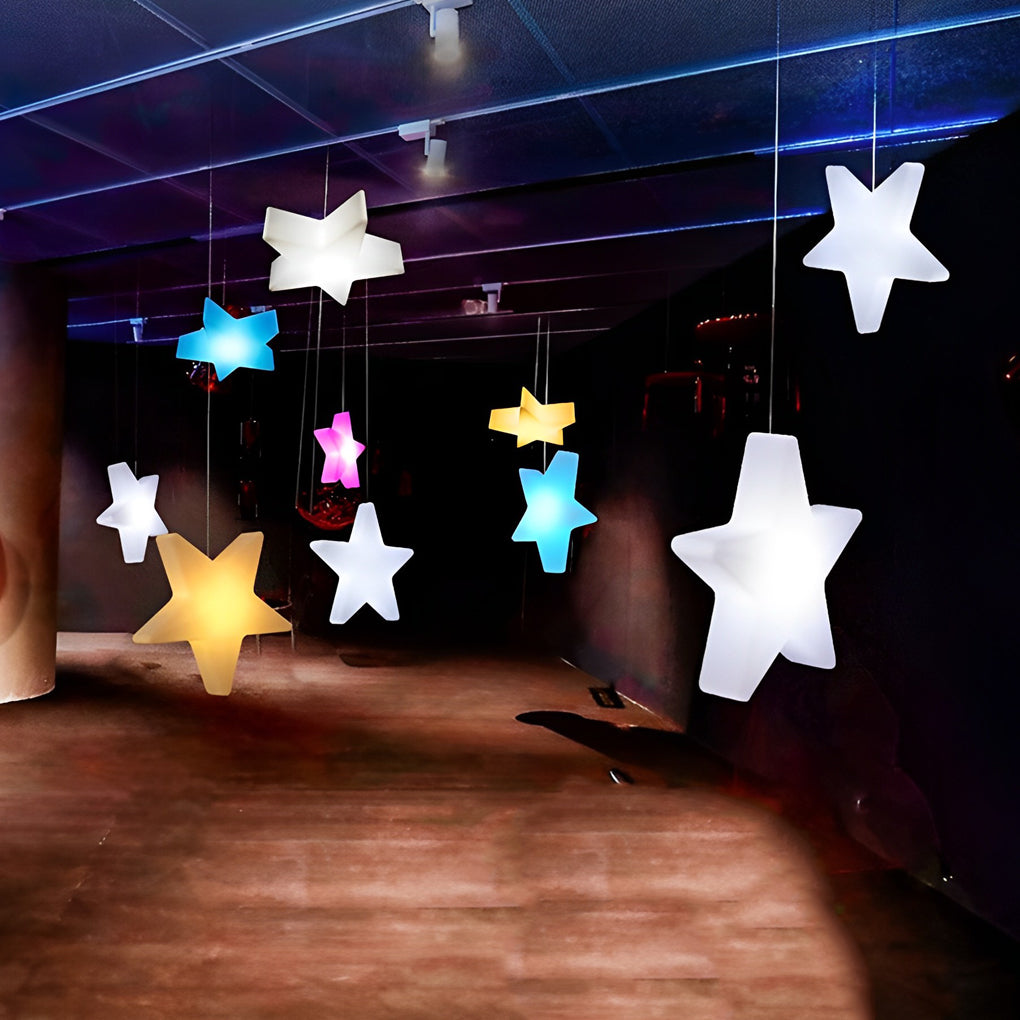 Colorful LED Stars USB Rechargeable 12V Modern Christmas Ornament Lights