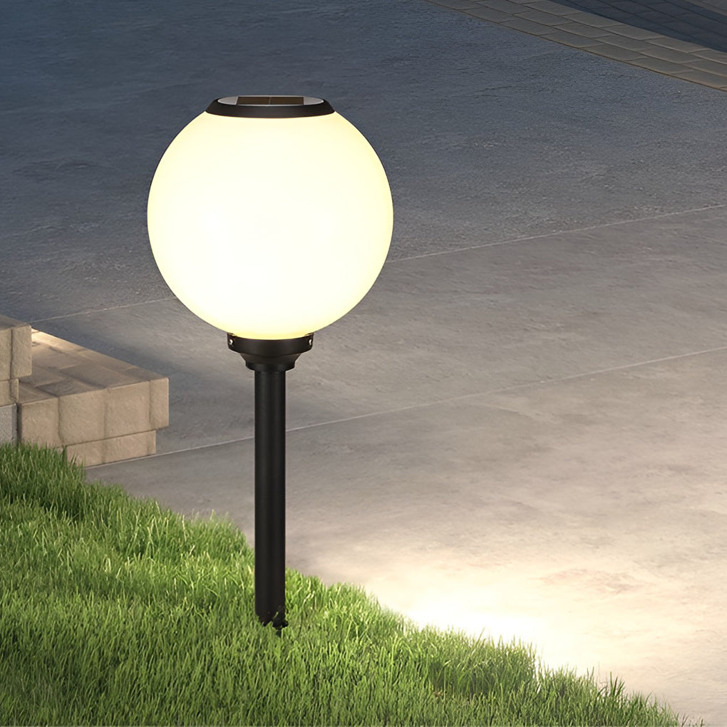 Adjustable Brightness LED Solar Pathway Lights Round Ball Design