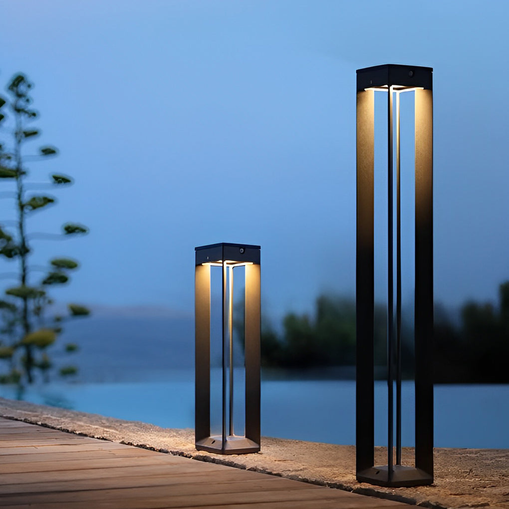 Creative Minimalist Waterproof LED Modern Solar Powered Lawn Lamp