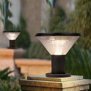 Circular Waterproof Intelligent Light Control Solar Fence Post Lights - Dazuma