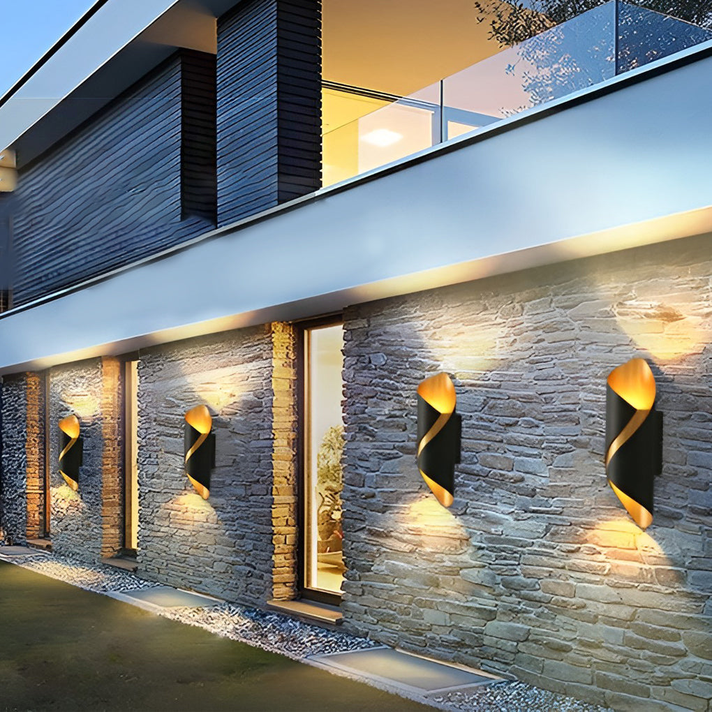 Outdoor LED Up and Down Light Waterproof Modern Wall Sconce Lighting - Dazuma