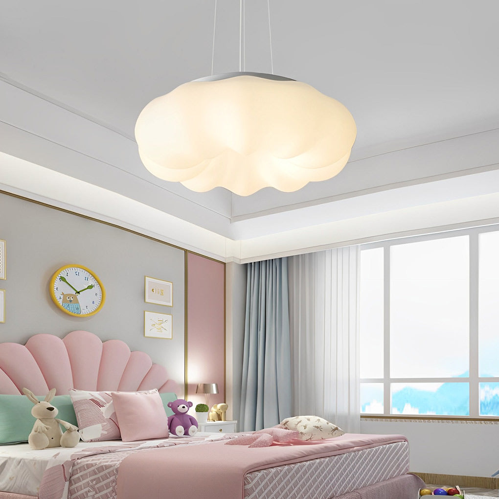 Pumpkin Shape Clouds Stepless Dimming LED White Nordic Ceiling Lights - Dazuma