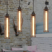 Retro Iron Energy-saving LED Black Industrial Style Pendant Light Fixture - Dazuma