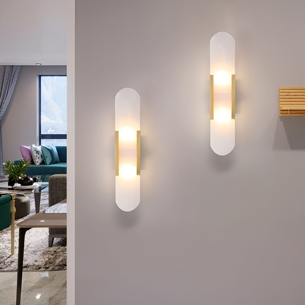Electroplated Metal G4 LED Up and Down Lights Modern Wall Sconces Lighting - Dazuma