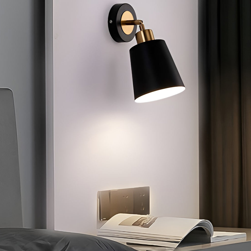 LED 3 Step Dimming Black Nordic Adjustable Wall Sconce Light Wall Lamp - Dazuma