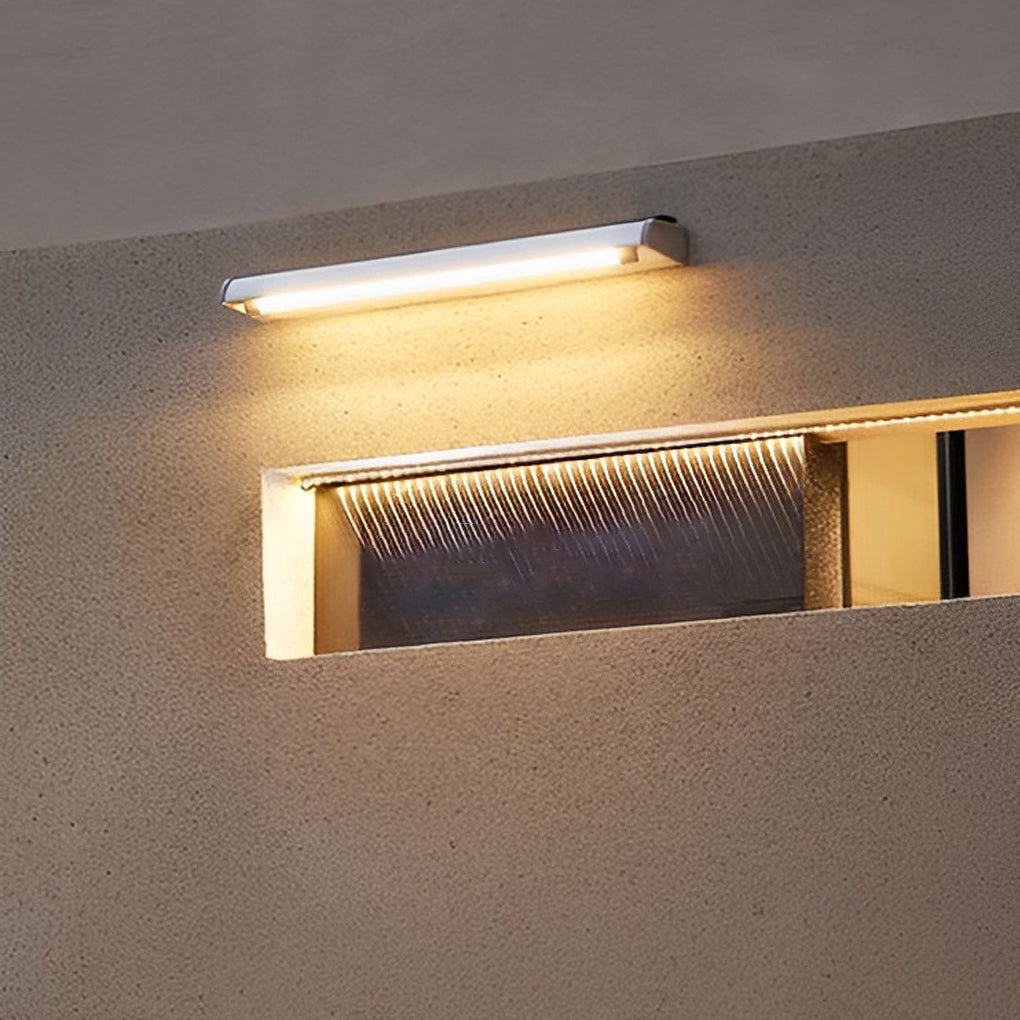Rectangular Adjustable Waterproof LED Modern Signboard Solar Wall Lamp