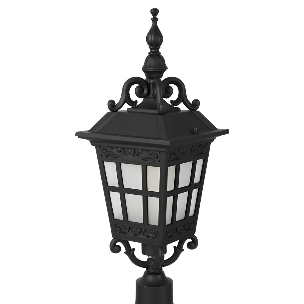Outdoor European Style Aluminum Glass Post Lamp