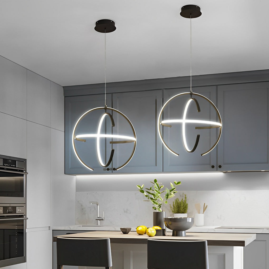 Creative Adjustable Ring LED Nordic Chandelier Kitchen Pendant Lighting