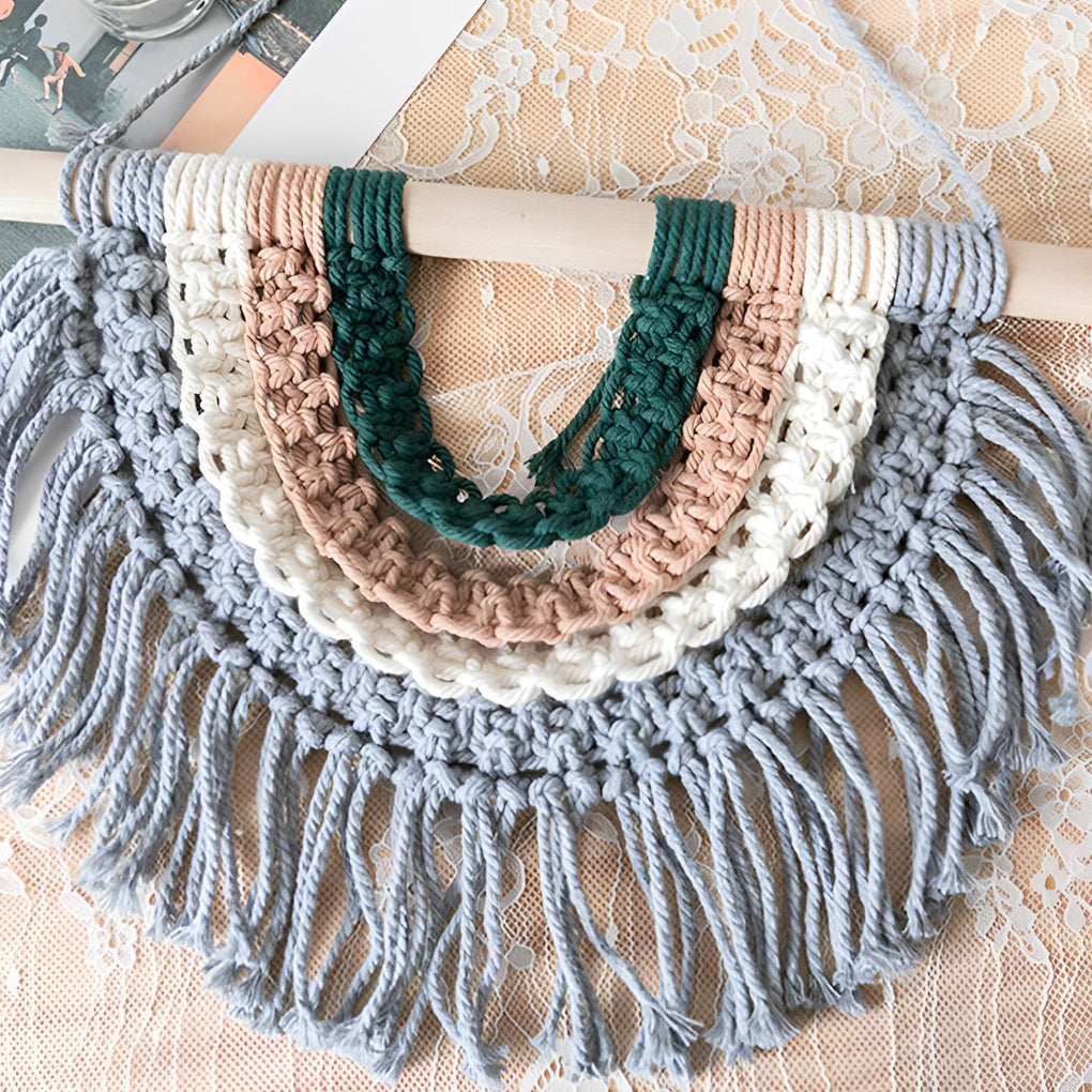 Bohemian Style Spectrum-Colored Semi Wall Hanging