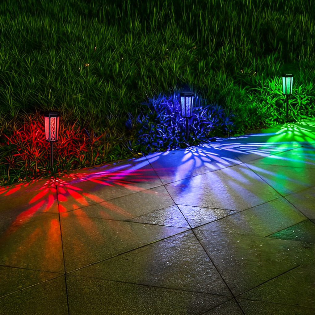 [Open-Box]Intelligent LED Solar Stake Light - Color Changing, Waterproof Outdoor Ambience Enhancer