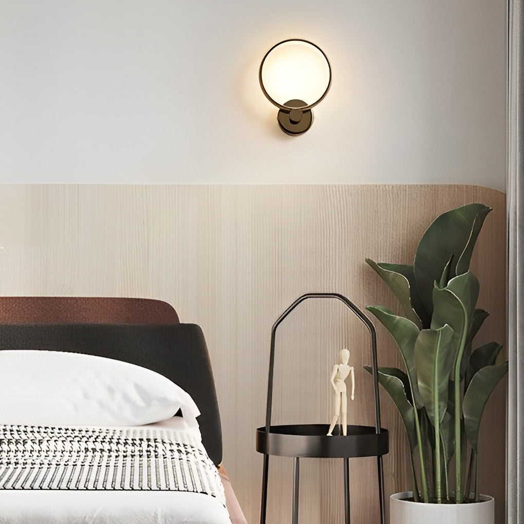 Circular Minimalist Aluminum LED Nordic Decorative Wall Sconces Wall Lamp