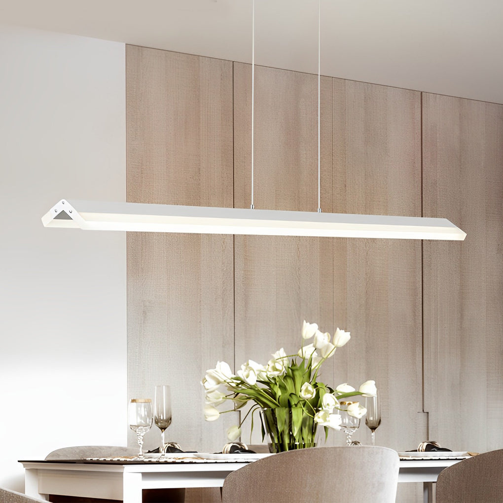 Minimalist Creative LED Linear Lights Neutral Light Metal Modern Pendant Light