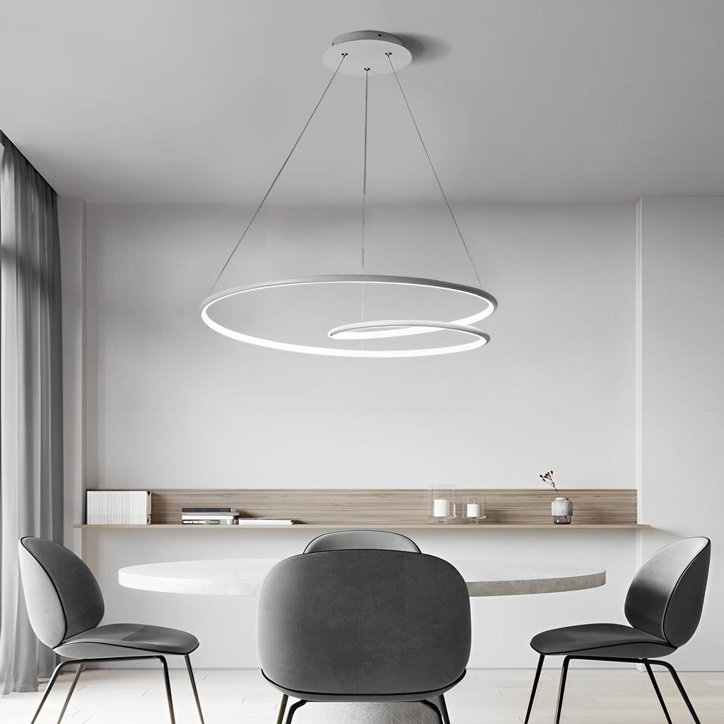 Creative Circles Stepless Dimming LED Nordic Chandelier Pendant Lights
