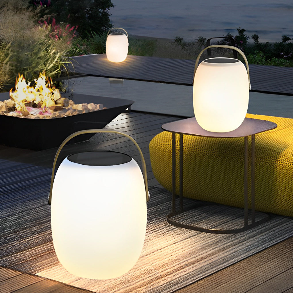 Portable Lantern Shaped Waterproof Chargable Solar Table Lamp with Remote - Dazuma