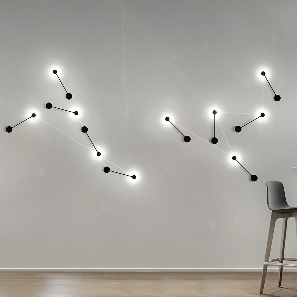 Creative Round Line LED Black Nordic Wall Art Light Wall Sconce Lighting